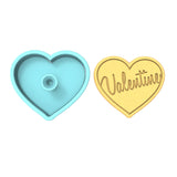 Valentine Cursive Heart Cookie Cutter | Stamp | Stencil #1 Wedding / Baby / V Day Cookie Cutter Lady 