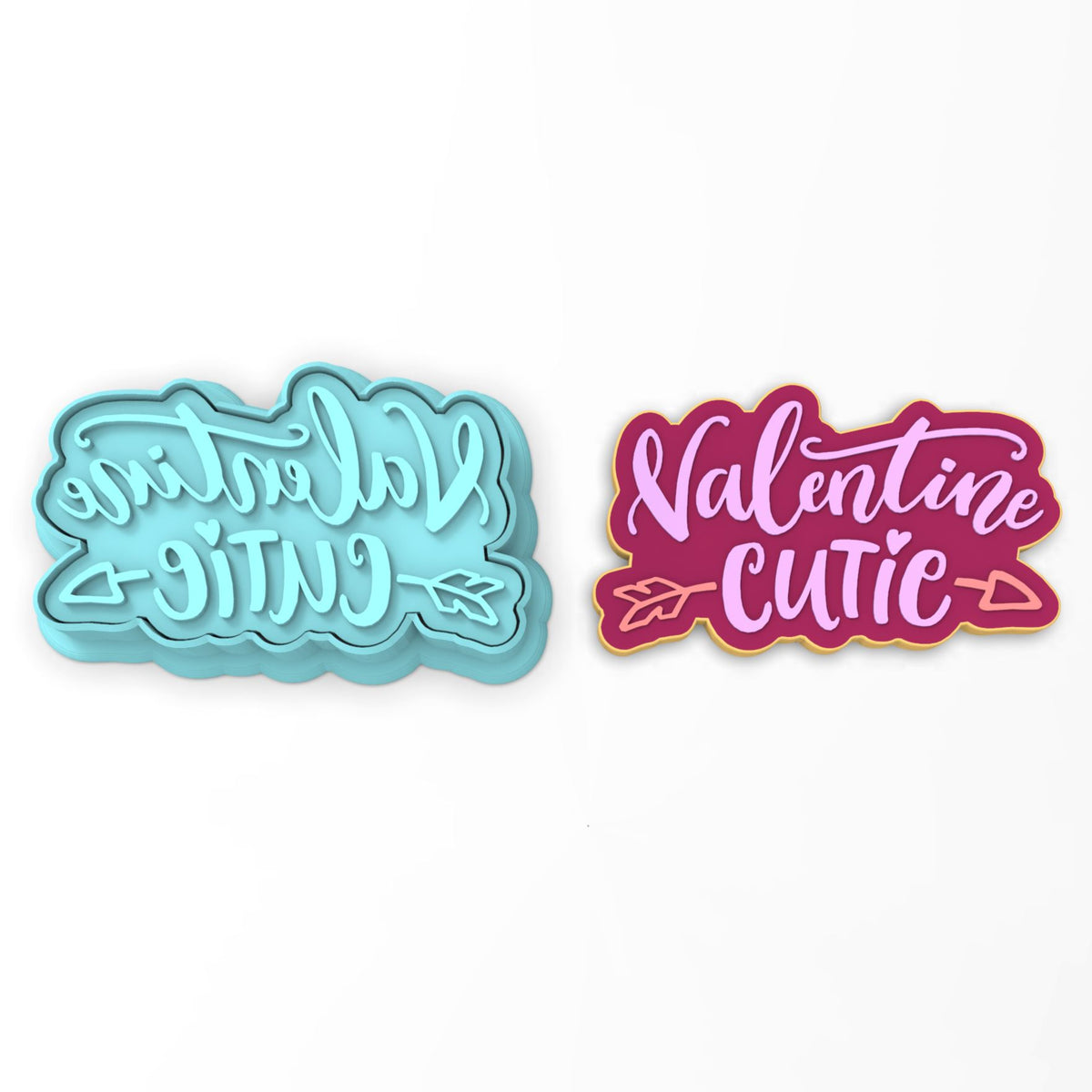 Valentine Cutie Cookie Cutter | Stamp | Stencil #1