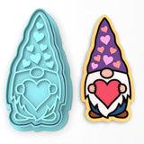 Valentine Gnome Heart Cookie Cutter | Stamp | Stencil