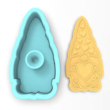 Valentine Gnome Heart Cookie Cutter | Stamp | Stencil
