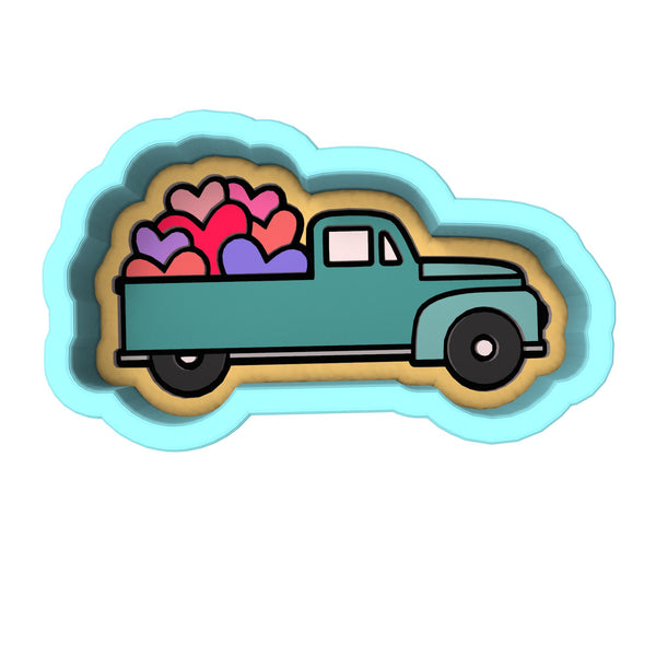 Valentine Heart Truck Cookie Cutter | Stamp | Stencil #1 Comic Book / Vehicles Cookie Cutter Lady 