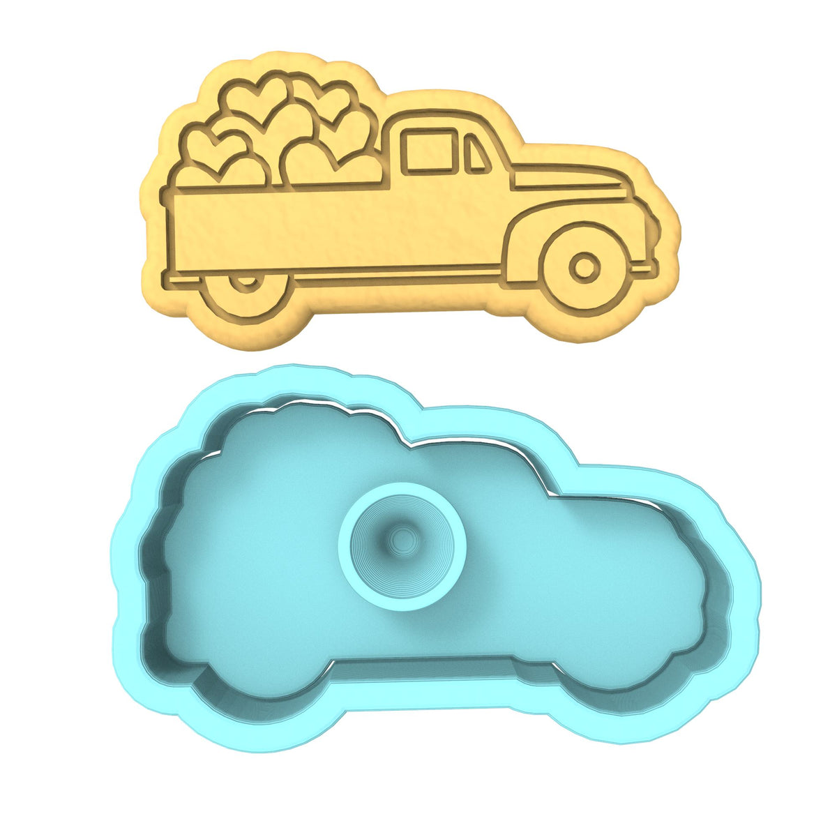 Valentine Heart Truck Cookie Cutter | Stamp | Stencil #1 Comic Book / Vehicles Cookie Cutter Lady 