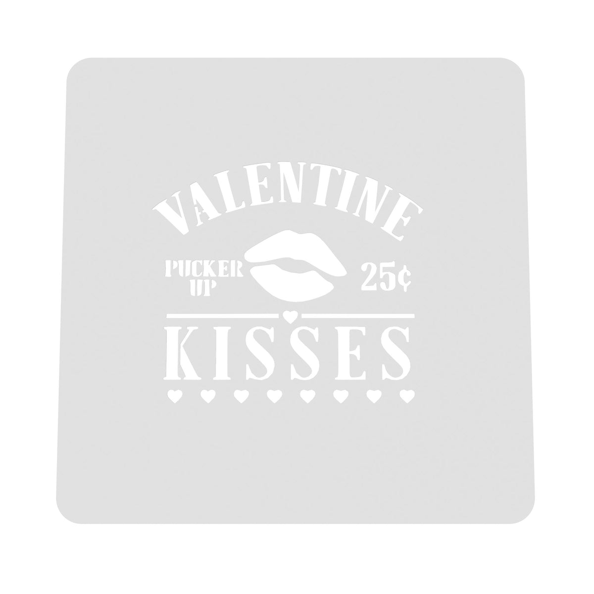 Valentine Kisses Pucker Up Cookie Cutter | Stamp | Stencil Girly / Dolls / Princess Cookie Cutter Lady MINI - 2 Inches (5cm) Stencil ONLY 