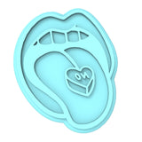 Valentine Tongue No Cookie Cutter | Stamp | Stencil Girly / Dolls / Princess Cookie Cutter Lady MINI - 2 Inches (5cm) Stamp ONLY 