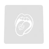 Valentine Tongue No Cookie Cutter | Stamp | Stencil Girly / Dolls / Princess Cookie Cutter Lady MINI - 2 Inches (5cm) Stencil ONLY 