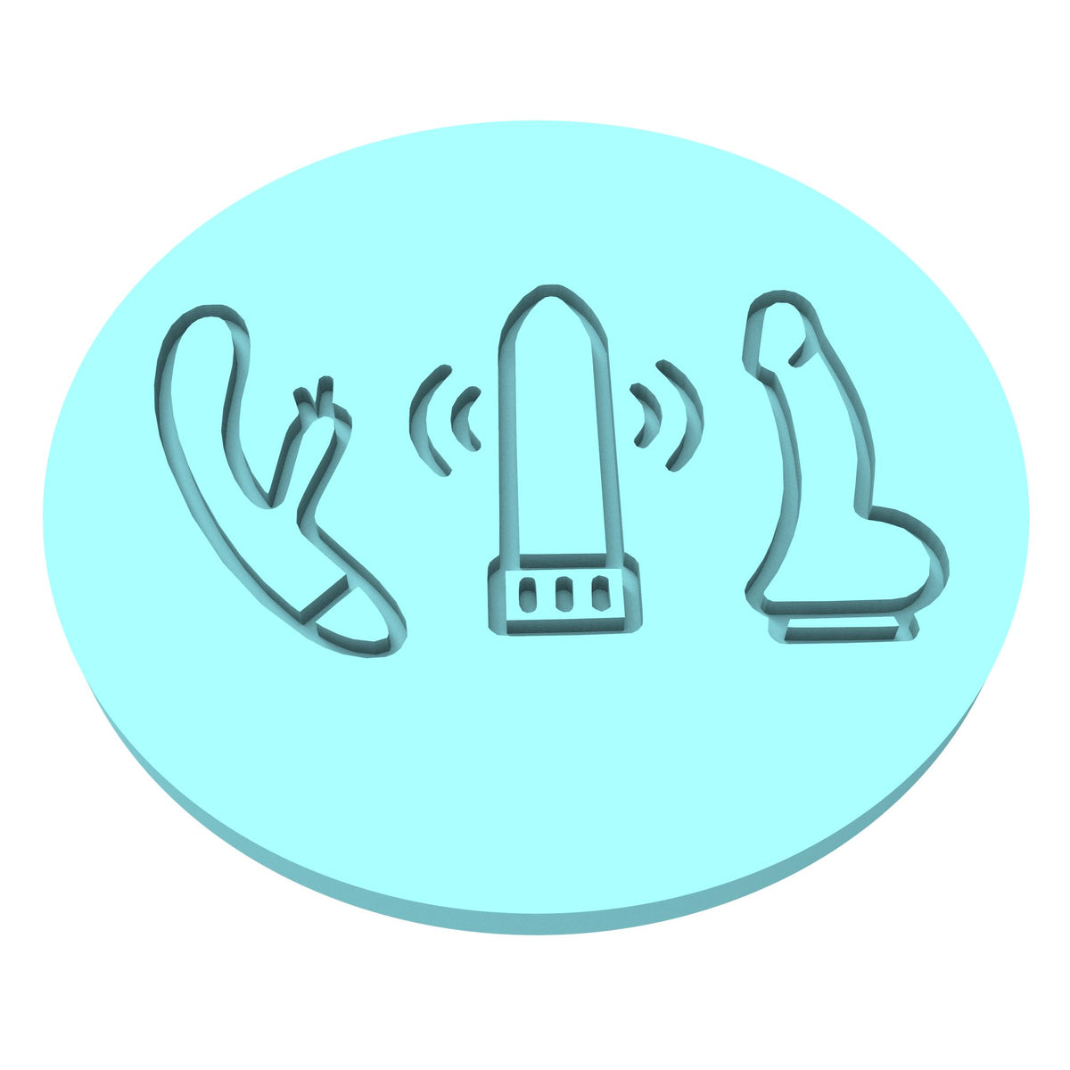 Vibrators Cookie Cutter | Stamp | Stencil Bachelorette & Bachelor Cookie Cutter Lady MINI - 2 Inches (5cm) Debosser ONLY 