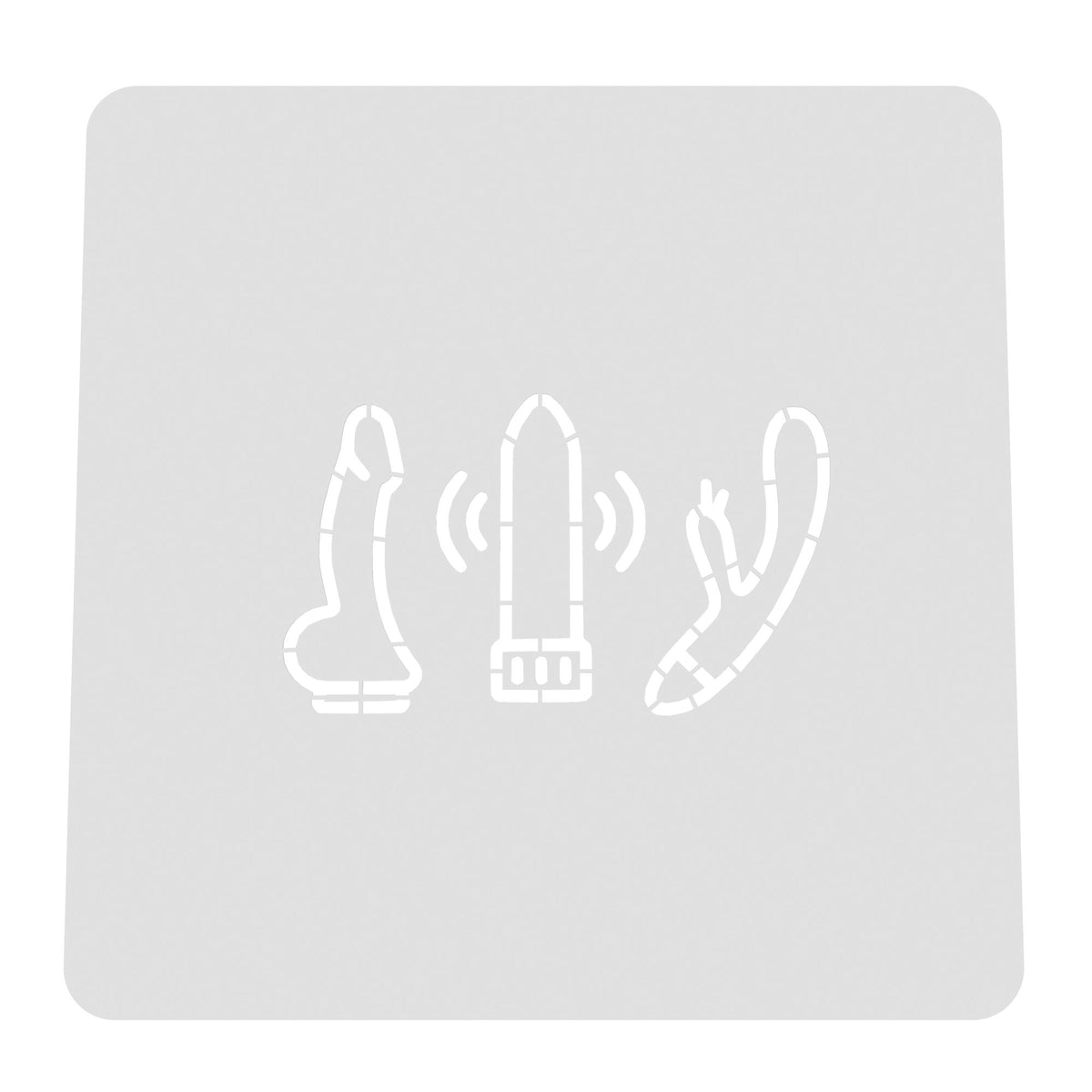 Vibrators Cookie Cutter | Stamp | Stencil Bachelorette & Bachelor Cookie Cutter Lady MINI - 2 Inches (5cm) Stencil ONLY 