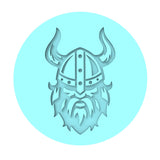 Viking Cookie Cutter | Stamp | Stencil #1 Boys/ Army / Outdoorsman Cookie Cutter Lady MINI - 2 Inches (5cm) Debosser ONLY 