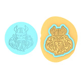 Viking Cookie Cutter | Stamp | Stencil #2 Boys/ Army / Outdoorsman Cookie Cutter Lady MINI - 2 Inches (5cm) **BUNDLE** Cutter + Debosser 