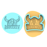 Viking Words Cookie Cutter | Stamp | Stencil #1 Cookie Cutter Lady MINI - 2 Inches (5cm) **BUNDLE** Cutter + Debosser 