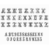 Vine Monogram Circle Letter Cookie Cutter Stamp & Outline #1 - Letters/ Numbers/ Shapes