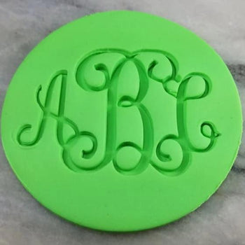 Vine Monogram Circle Letter Cookie Cutter Stamp & Outline #1 - Letters/ Numbers/ Shapes