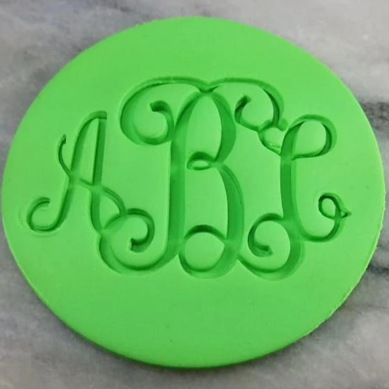Vine Monogram Circle Letter Cookie Cutter Stamp & Outline #1 - Letters/ Numbers/ Shapes