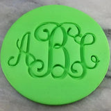 Vine Monogram Circle Letter Cookie Cutter Stamp & Outline #1 - Letters/ Numbers/ Shapes