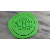 Vine Monogram Circle Letter Cookie Cutter Stamp & Outline #1 - Letters/ Numbers/ Shapes