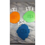 Vine Monogram Letter Cookie Stamps Cursive - Letters/ Numbers/ Shapes