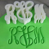 Vine Monogram Letter Cookie Stamps Cursive - Letters/ Numbers/ Shapes