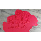 Vine Monogram Letter Cookie Stamps Cursive - Letters/ Numbers/ Shapes