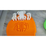 Vine Monogram Letter Cookie Stamps Cursive - Letters/ Numbers/ Shapes