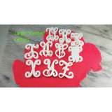 Vine Monogram Letter Cookie Stamps Cursive - Letters/ Numbers/ Shapes