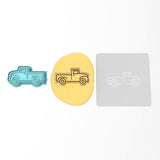 Vintage Truck Cookie Cutter | Stamp | Stencil #1 Comic Book / Vehicles Cookie Cutter Lady 3 Inch Cupcake/Small Cookie Cutter + Stamp Yes