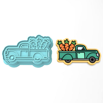 Vintage Truck with Carrots Cookie Cutter | Stamp | Stencil #1