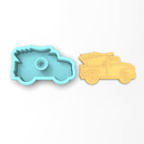 Vintage Truck with Christmas Tree Cookie Cutter | Stamp | Stencil #1
