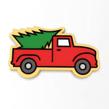 Vintage Truck with Christmas Tree Cookie Cutter | Stamp | Stencil #1