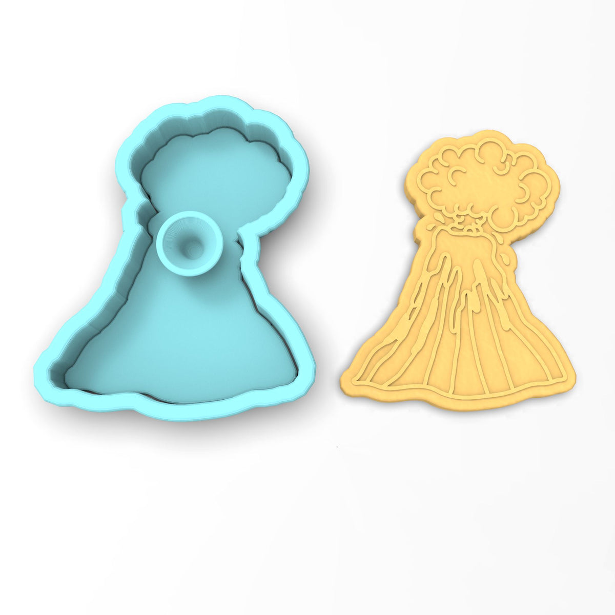 Volcano Cookie Cutter | Stamp | Stencil #1