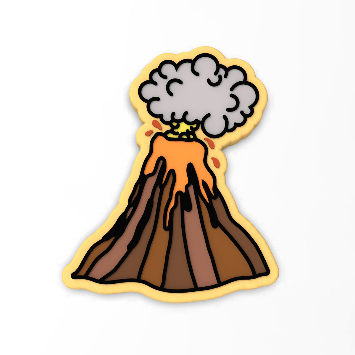 Volcano Cookie Cutter | Stamp | Stencil #1