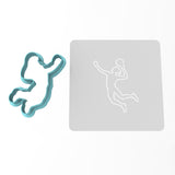 Volleyball Player Serve Cookie Cutter | Stamp | Stencil #1