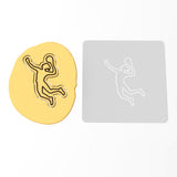 Volleyball Player Serve Cookie Cutter | Stamp | Stencil #1