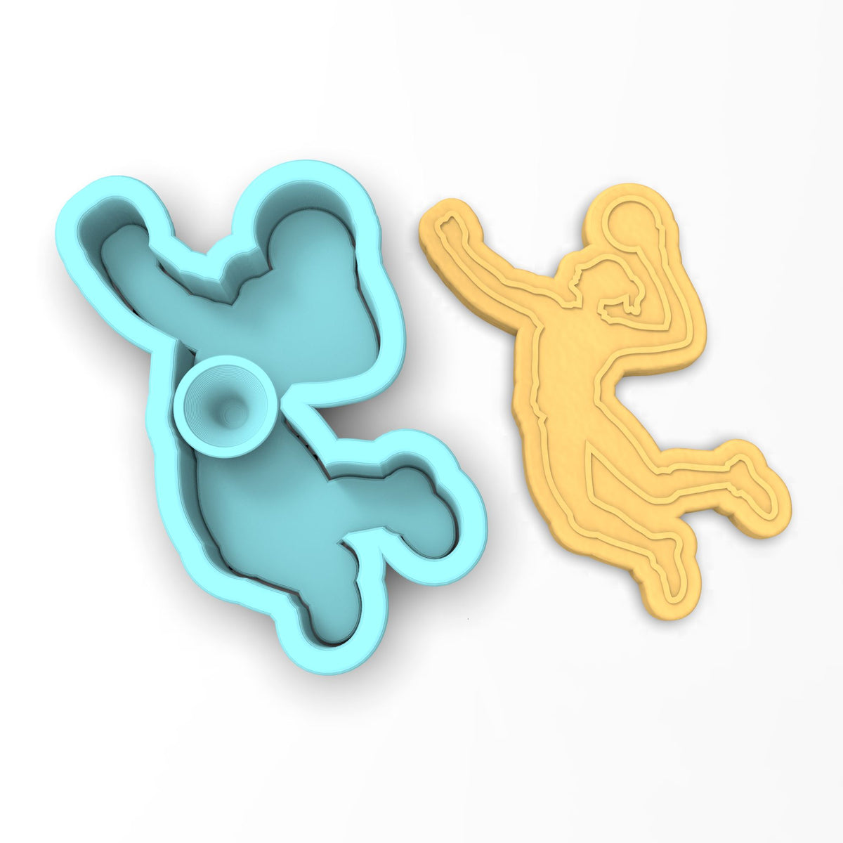 Volleyball Player Serve Cookie Cutter | Stamp | Stencil #1