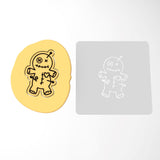 Voodoo Doll Cookie Cutter | Stamp | Stencil #1 Halloween / Fall Cookie Cutter Lady 3 Inch Cupcake/Small Cookie Stamp Only Yes