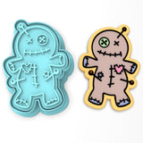 Voodoo Doll Cookie Cutter | Stamp | Stencil #1 Halloween / Fall Cookie Cutter Lady 2 Inch Small Cupcake Cutter + Stamp No