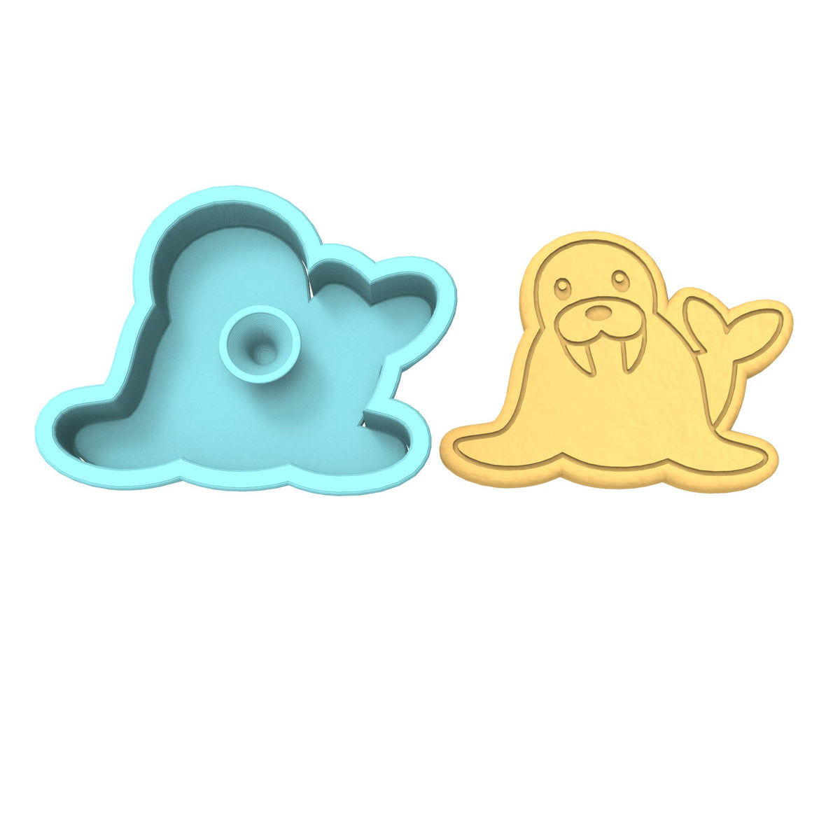 Walrus Body Cookie Cutter | Stamp | Stencil #1