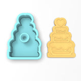Wedding Cake 3 Tier Cookie Cutter | Stamp | Stencil #1