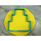 Wedding Cake Cookie Cutter Tier 3 Outline - Wedding / Baby / V Day