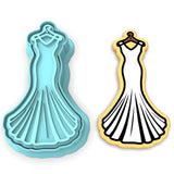 Wedding Dress Cookie Cutter | Stamp | Stencil #2