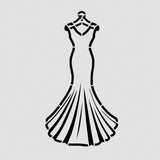 Wedding Dress Cookie Cutter | Stamp | Stencil #2