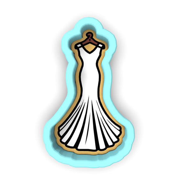 Wedding Dress Cookie Cutter | Stamp | Stencil #2