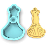 Wedding Dress Cookie Cutter | Stamp | Stencil #2