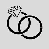 Wedding Rings Cookie Cutter | Stamp | Stencil #1