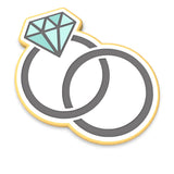 Wedding Rings Cookie Cutter | Stamp | Stencil #1