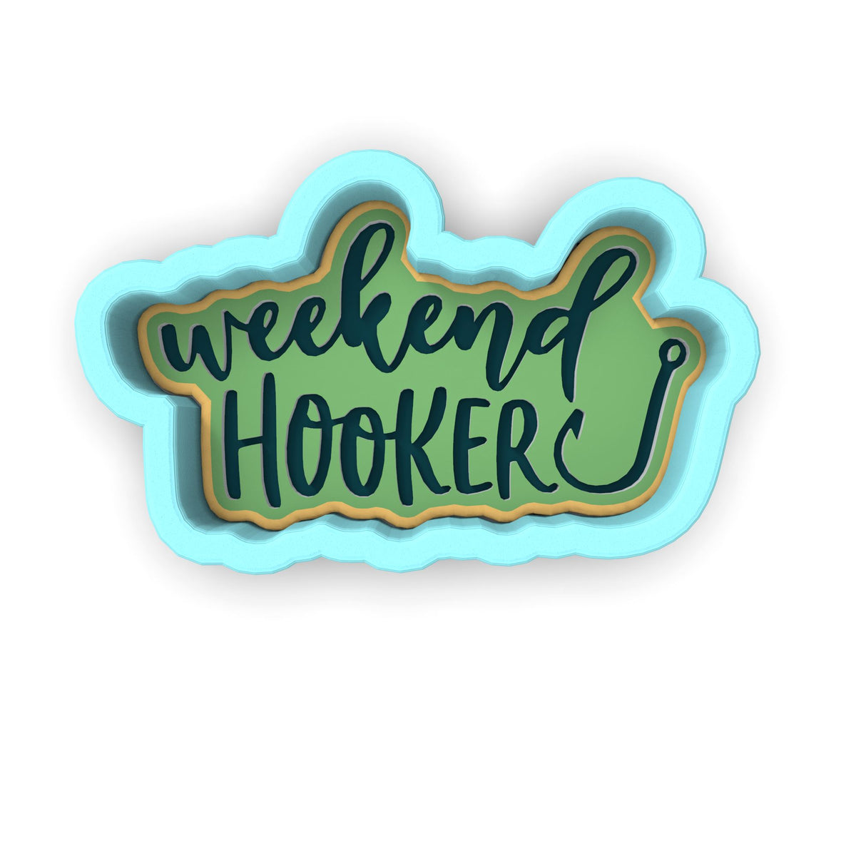 Weekend Hooker Cookie Cutter | Stamp | Stencil #1 Boys/ Army / Outdoorsman Cookie Cutter Lady 