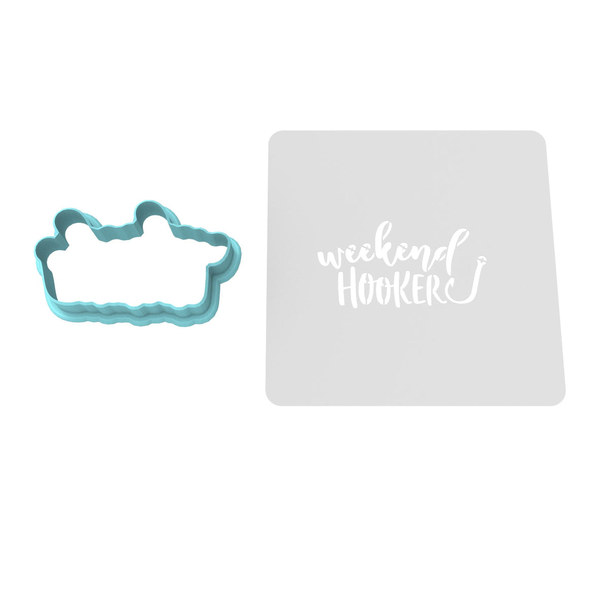 Weekend Hooker Cookie Cutter | Stamp | Stencil #1 Boys/ Army / Outdoorsman Cookie Cutter Lady 2 Inch Small Cupcake Cutter Only Yes