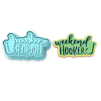 Weekend Hooker Cookie Cutter | Stamp | Stencil #1 Boys/ Army / Outdoorsman Cookie Cutter Lady 2 Inch Small Cupcake Cutter + Stamp No