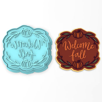 Welcome Fall Cookie Cutter | Stamp | Stencil #1