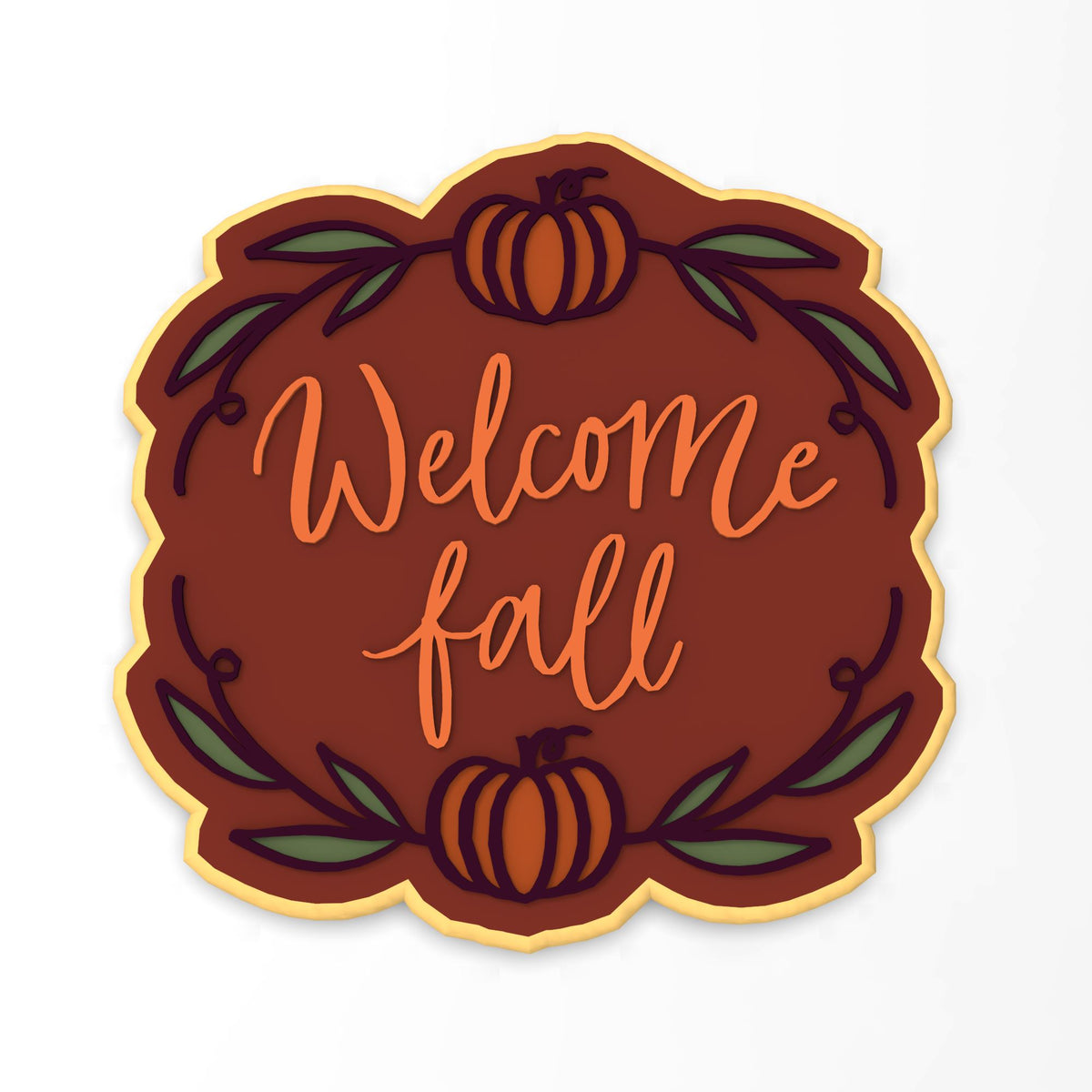 Welcome Fall Cookie Cutter | Stamp | Stencil #1