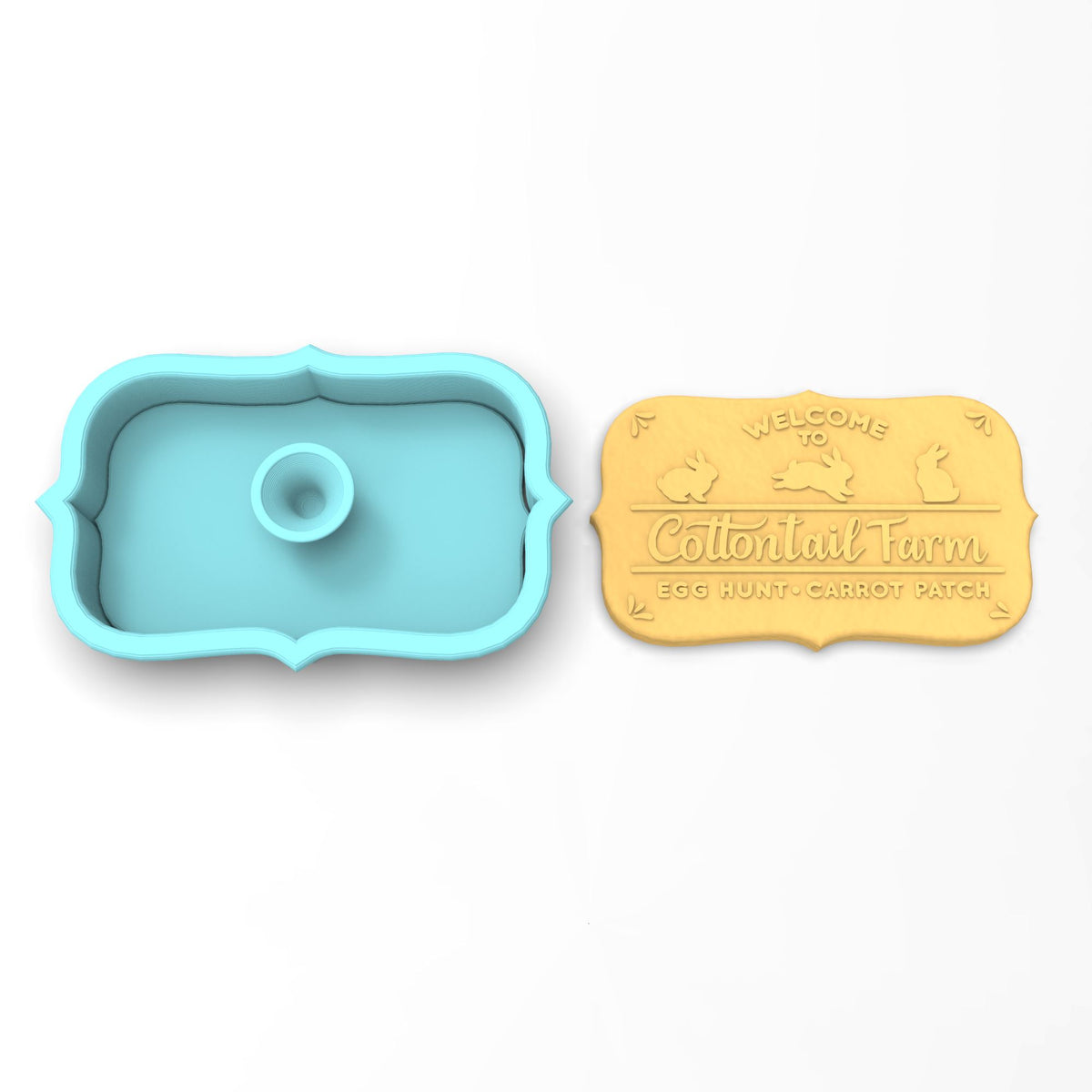 Welcome to Cottontail Farm Cookie Cutter | Stamp | Stencil #1